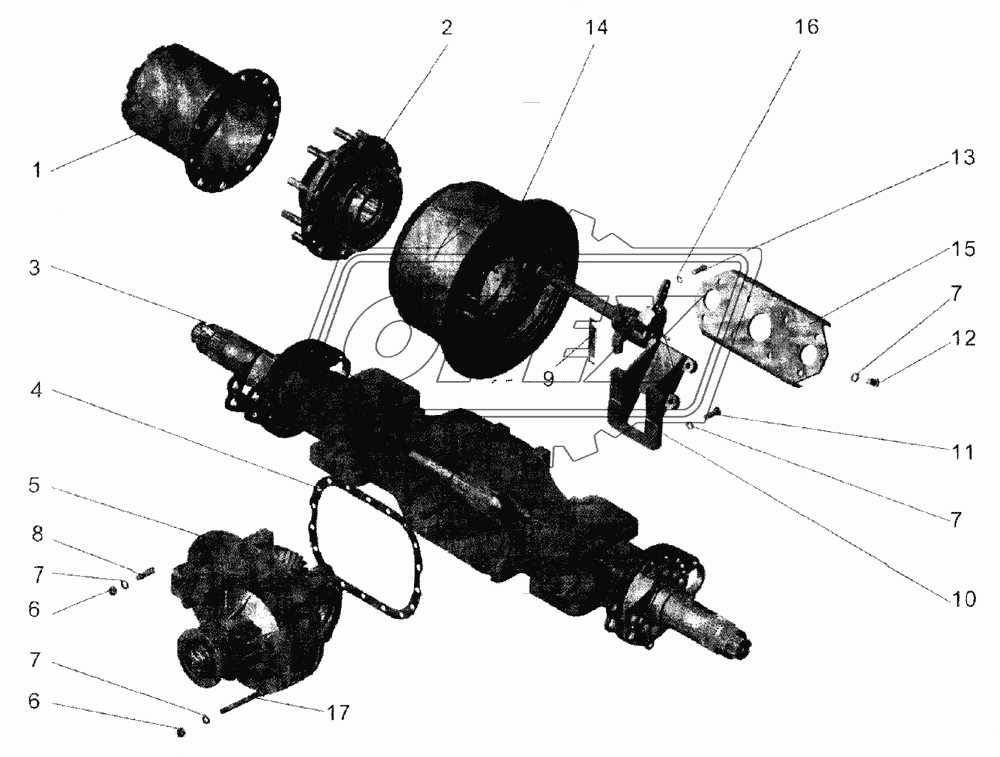 Мост задний МАЗ-152